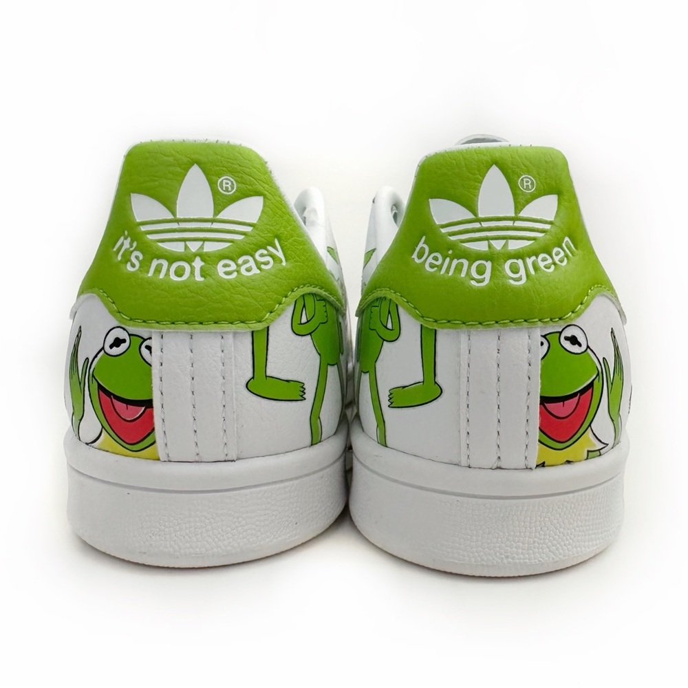 Adidas Stan Smith Disney Muppets Kermit the Frog Sneaker Kids Size 3.5 Shoes - Picture 4 of 11